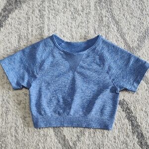 BuffBunny Recharge Seamless Crop Top I'm Atlantic Blue, Size S